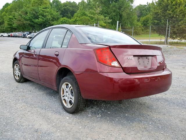 1G8AJ52F53Z153032 - 2003 SATURN ION LEVEL MAROON photo 3