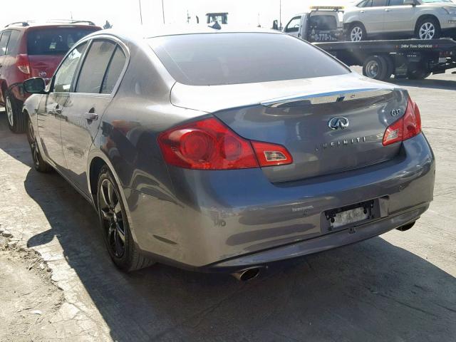 JN1CV6AP5DM711823 - 2013 INFINITI G37 BASE GRAY photo 3