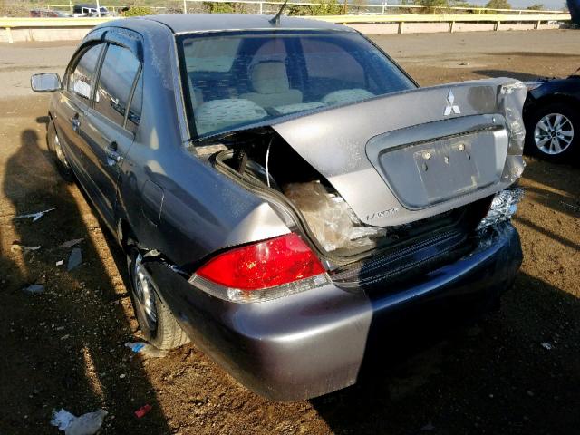 JA3AJ26EX5U029892 - 2005 MITSUBISHI LANCER ES GRAY photo 3