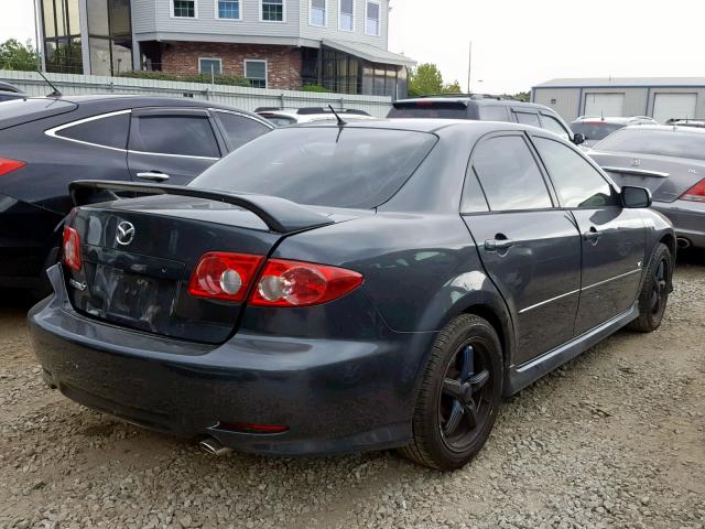 1YVFP80D445N64261 - 2004 MAZDA 6 S BLACK photo 4