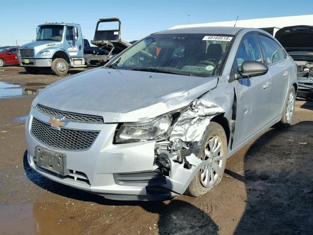 1G1PD5SH4B7292483 - 2011 CHEVROLET CRUZE LS SILVER photo 2