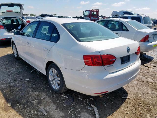 3VW2K7AJ5BM021622 - 2011 VOLKSWAGEN JETTA BASE WHITE photo 3