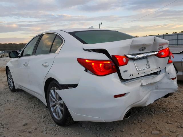 JN1BV7AR2EM693401 - 2014 INFINITI Q50 BASE WHITE photo 3