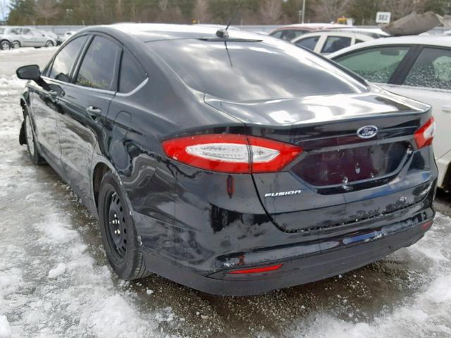 3FA6P0G73ER249544 - 2014 FORD FUSION S BLACK photo 3