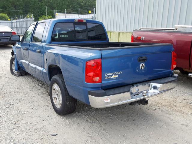 1D7HE48K96S702466 - 2006 DODGE DAKOTA QUA BLUE photo 3