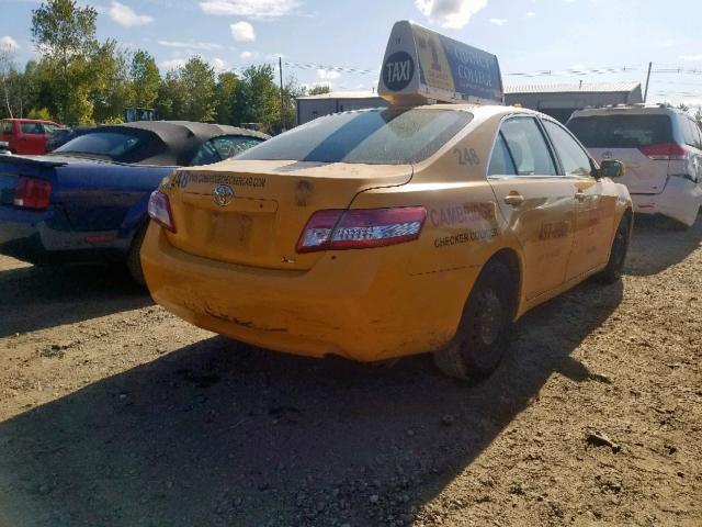 4T1BF3EK5BU767207 - 2011 TOYOTA CAMRY BASE YELLOW photo 4