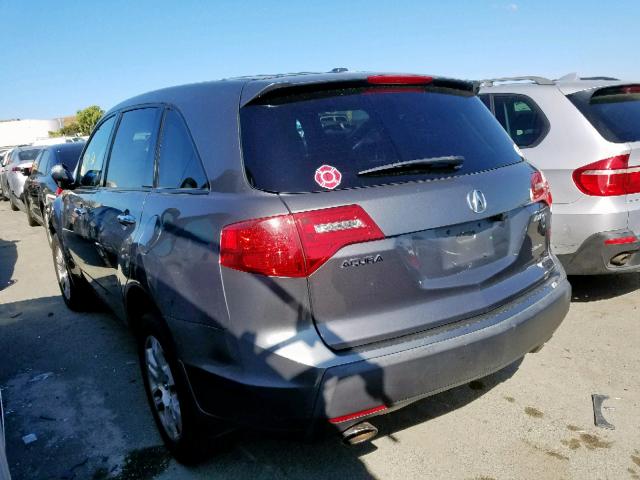 2HNYD28629H514530 - 2009 ACURA MDX TECHNO Grafito foto 3