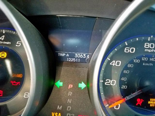 2HNYD28629H514530 - 2009 ACURA MDX TECHNO Grafito foto 8