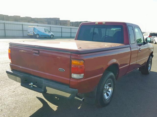 1FTYR14U8WPB14257 - 1998 FORD RANGER SUP RED photo 4