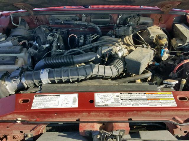 1FTYR14U8WPB14257 - 1998 FORD RANGER SUP RED photo 7