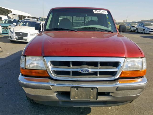 1FTYR14U8WPB14257 - 1998 FORD RANGER SUP RED photo 9