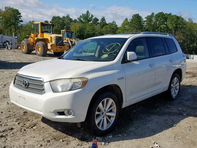 JTEEW44A682011112 - 2008 TOYOTA HIGHLANDER WHITE photo 2