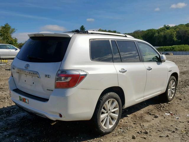 JTEEW44A682011112 - 2008 TOYOTA HIGHLANDER WHITE photo 4