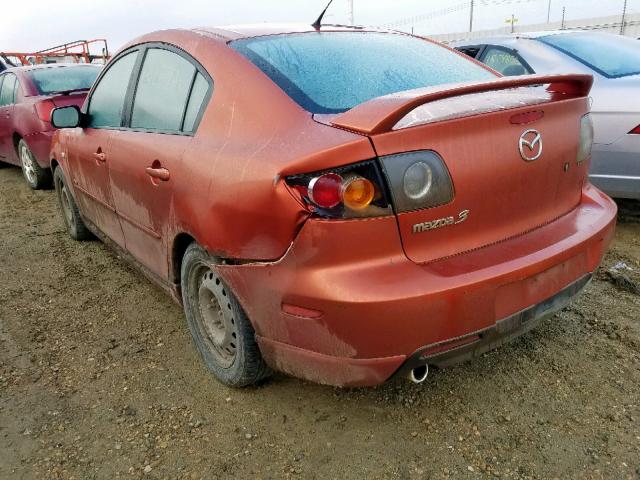 JM1BK123841195779 - 2004 MAZDA 3 S ORANGE photo 3