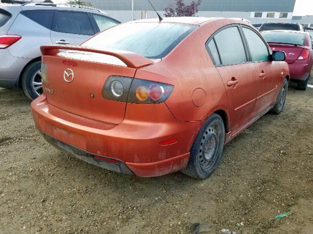 JM1BK123841195779 - 2004 MAZDA 3 S ORANGE photo 4