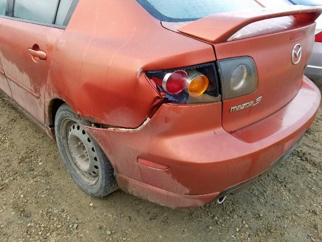 JM1BK123841195779 - 2004 MAZDA 3 S ORANGE photo 9