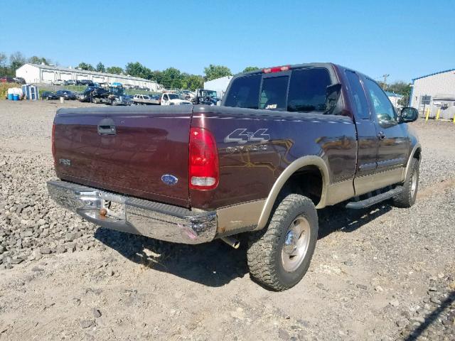 1FTRX18L7YNB06421 - 2000 FORD F150 BURGUNDY photo 4