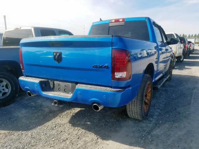 1C6RR7MT0JS193600 - 2018 RAM 1500 SPORT BLUE photo 4