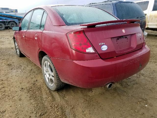 1G8AL52F84Z164263 - 2004 SATURN ION LEVEL RED photo 3