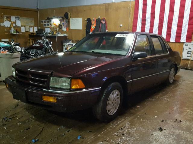 3B3AA4634ST531333 - 1995 DODGE SPIRIT BURGUNDY photo 2