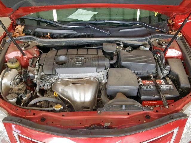 4T4BF3EK5BR159290 - 2011 TOYOTA CAMRY BASE RED photo 7