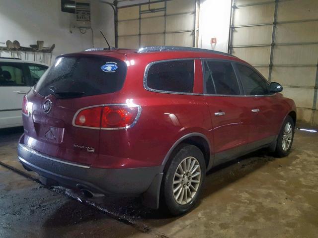 5GAER23718J224014 - 2008 BUICK ENCLAVE CX RED photo 4