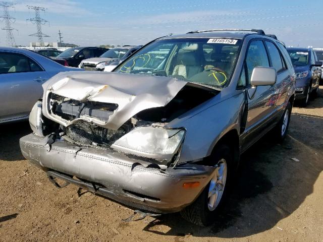 JTJHF10U510221389 - 2001 LEXUS RX 300 BEIGE photo 2