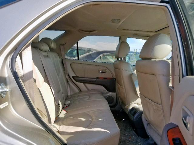 JTJHF10U510221389 - 2001 LEXUS RX 300 BEIGE photo 6