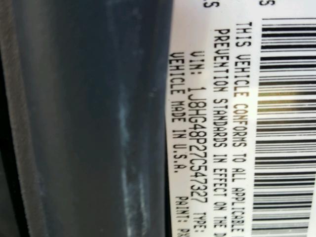 1J8HG48P27C547327 - 2007 JEEP COMMANDER BLACK photo 10