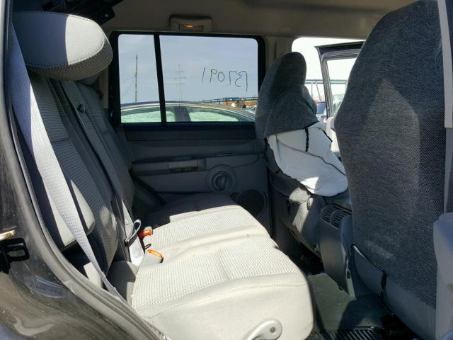 1J8HG48P27C547327 - 2007 JEEP COMMANDER BLACK photo 6