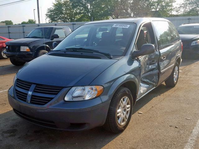 1D4GP25B25B373510 - 2005 DODGE CARAVAN SE BLUE photo 2