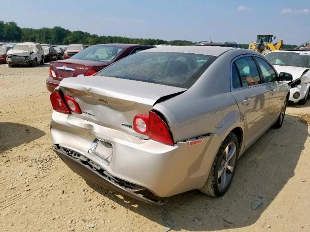 1G1ZC5EU1BF341195 - 2011 CHEVROLET MALIBU 1LT 银色 照片 4