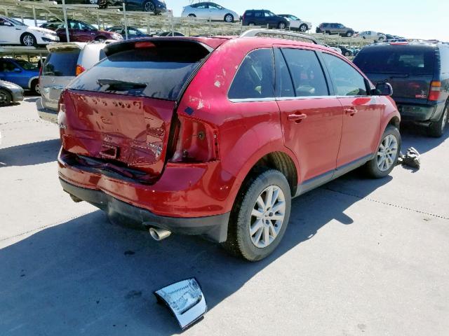 2FMDK4KC5CBA81523 - 2012 FORD EDGE LIMIT RED photo 4