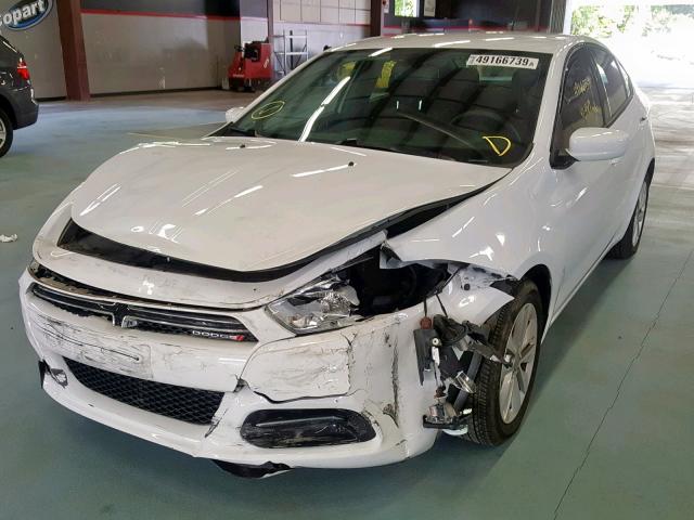 1C3CDFDH3ED791567 - 2014 DODGE DART SE AE WHITE photo 2