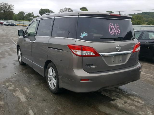 JN8AE2KPXF9134163 - 2015 NISSAN QUEST S GRAY photo 3