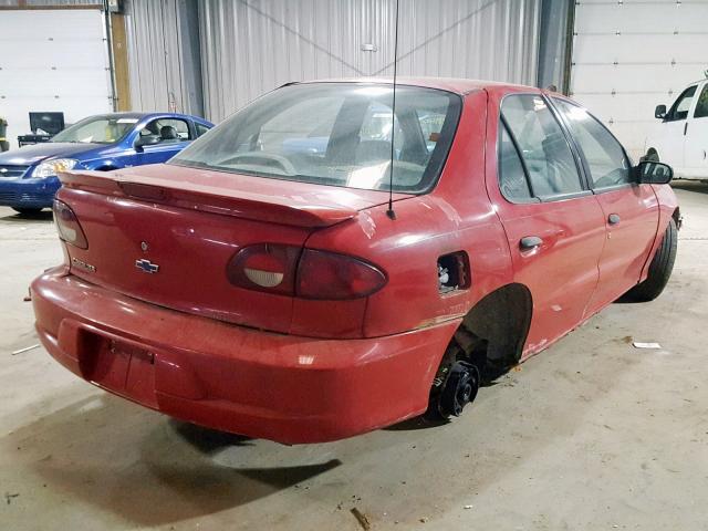 1G1JC524017219955 - 2001 CHEVROLET CAVALIER B RED photo 4