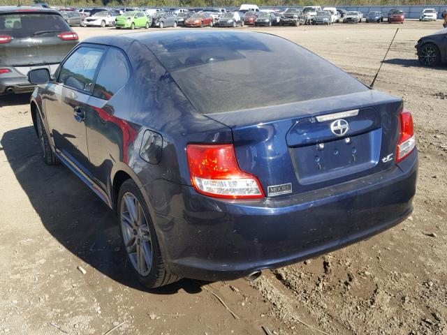 JTKJF5C72B3015196 - 2011 TOYOTA SCION TC ლურჯი ფოტო 3