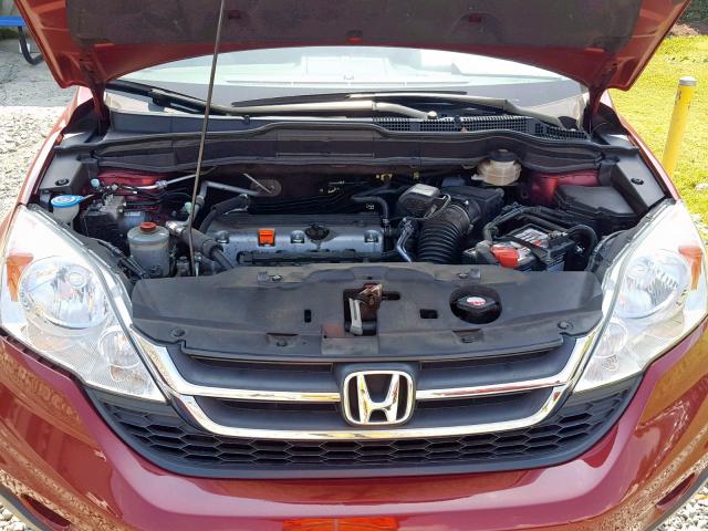 5J6RE3H31AL020244 - 2010 HONDA CR-V LX RED photo 7