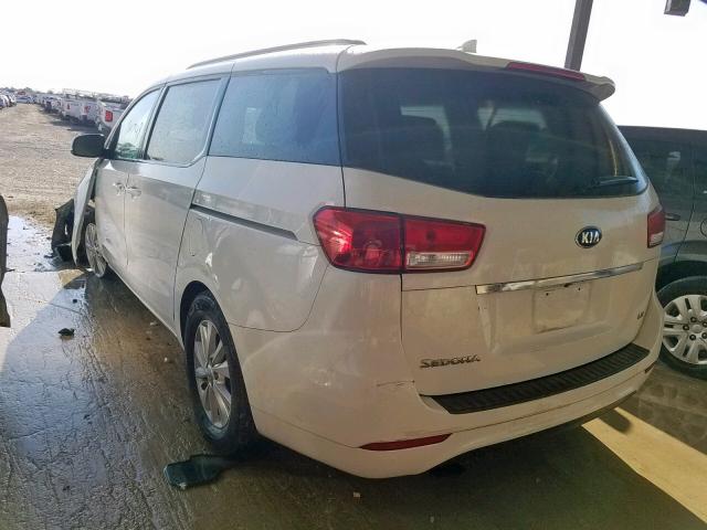 KNDMB5C13F6044349 - 2015 KIA SEDONA LX WHITE photo 3