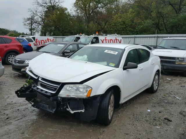 1B3BD4FB1BN609120 - 2011 DODGE AVENGER EX WHITE photo 2