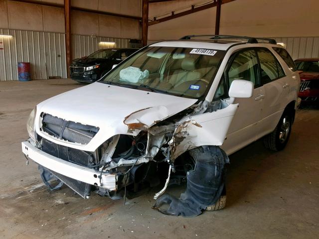 JTJGF10U220139388 - 2002 LEXUS RX 300 WHITE photo 2