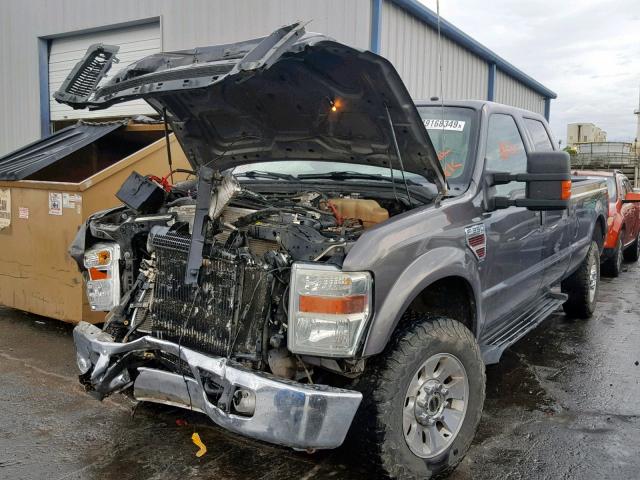 1FTWW31R58ED35633 - 2008 FORD F350 SRW S GRAY photo 2