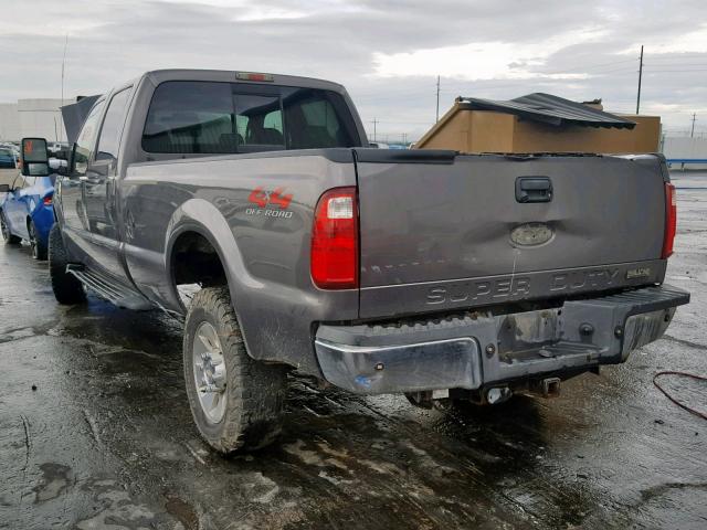 1FTWW31R58ED35633 - 2008 FORD F350 SRW S GRAY photo 3