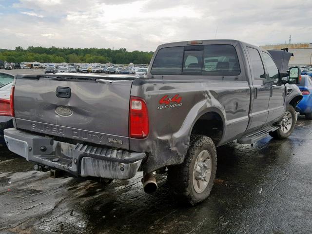 1FTWW31R58ED35633 - 2008 FORD F350 SRW S GRAY photo 4