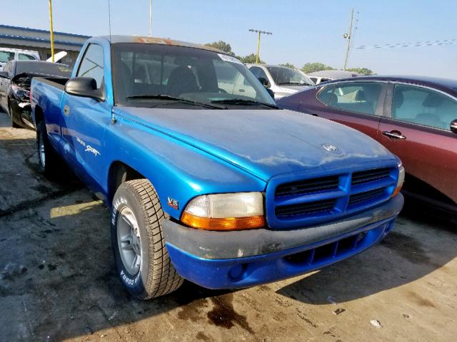 1B7FL26X2XS165533 - 1999 DODGE DAKOTA BLUE photo 1