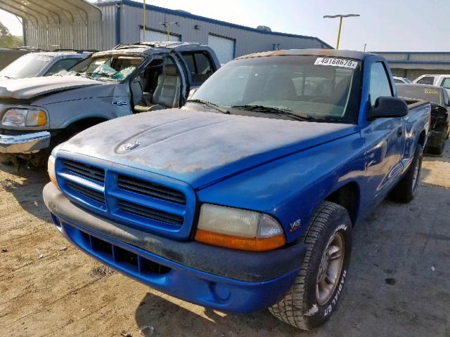 1B7FL26X2XS165533 - 1999 DODGE DAKOTA BLUE photo 2