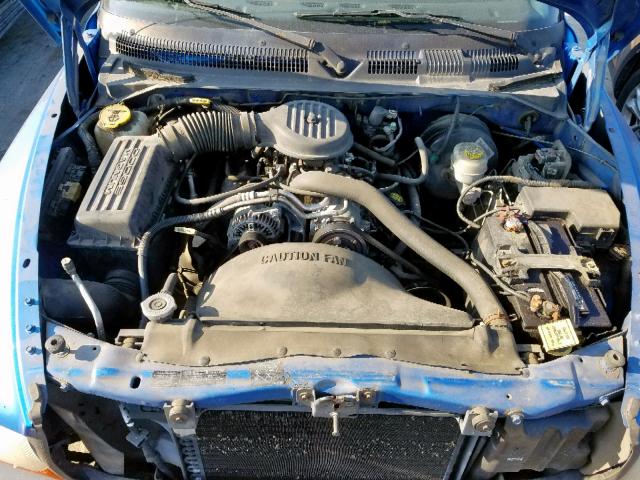 1B7FL26X2XS165533 - 1999 DODGE DAKOTA BLUE photo 7