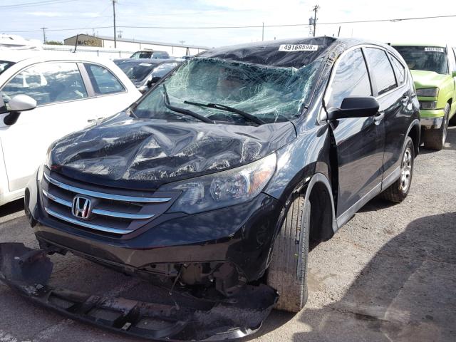 2HKRM3H31EH510721 - 2014 HONDA CR-V LX BLACK photo 2