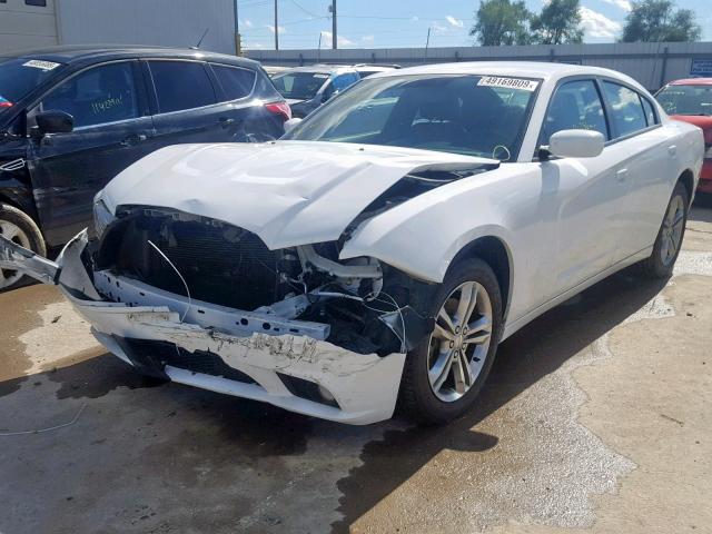 2C3CDXJG1DH584646 - 2013 DODGE CHARGER SX WHITE photo 2