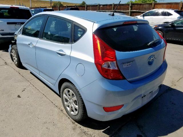 KMHCT5AE0DU084469 - 2013 HYUNDAI ACCENT GS BLUE photo 3